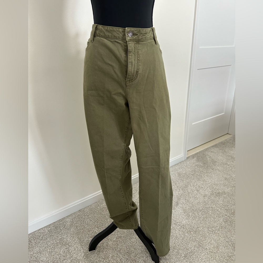Lands' End Olive Straight Leg Pants